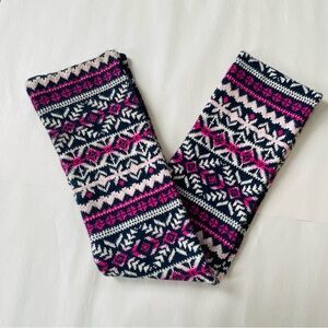 Vineyard Vines Fair Isle Knit Scarf Wool Cashmere Angora Alpaca Blend 59”